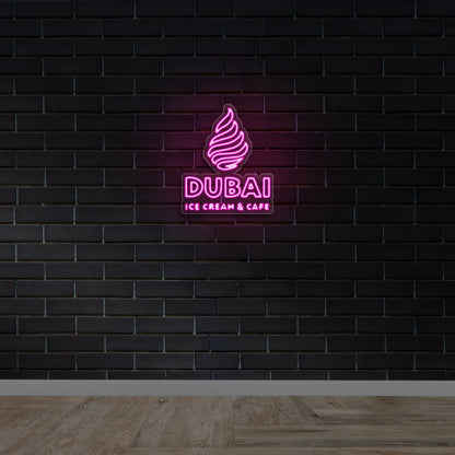 Dubai Ice Cream and Cafe - Premium Neon Artwork