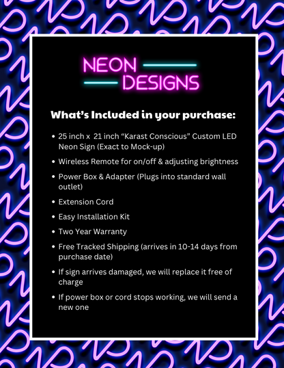 Karast Conscious - Premium Neon Artwork