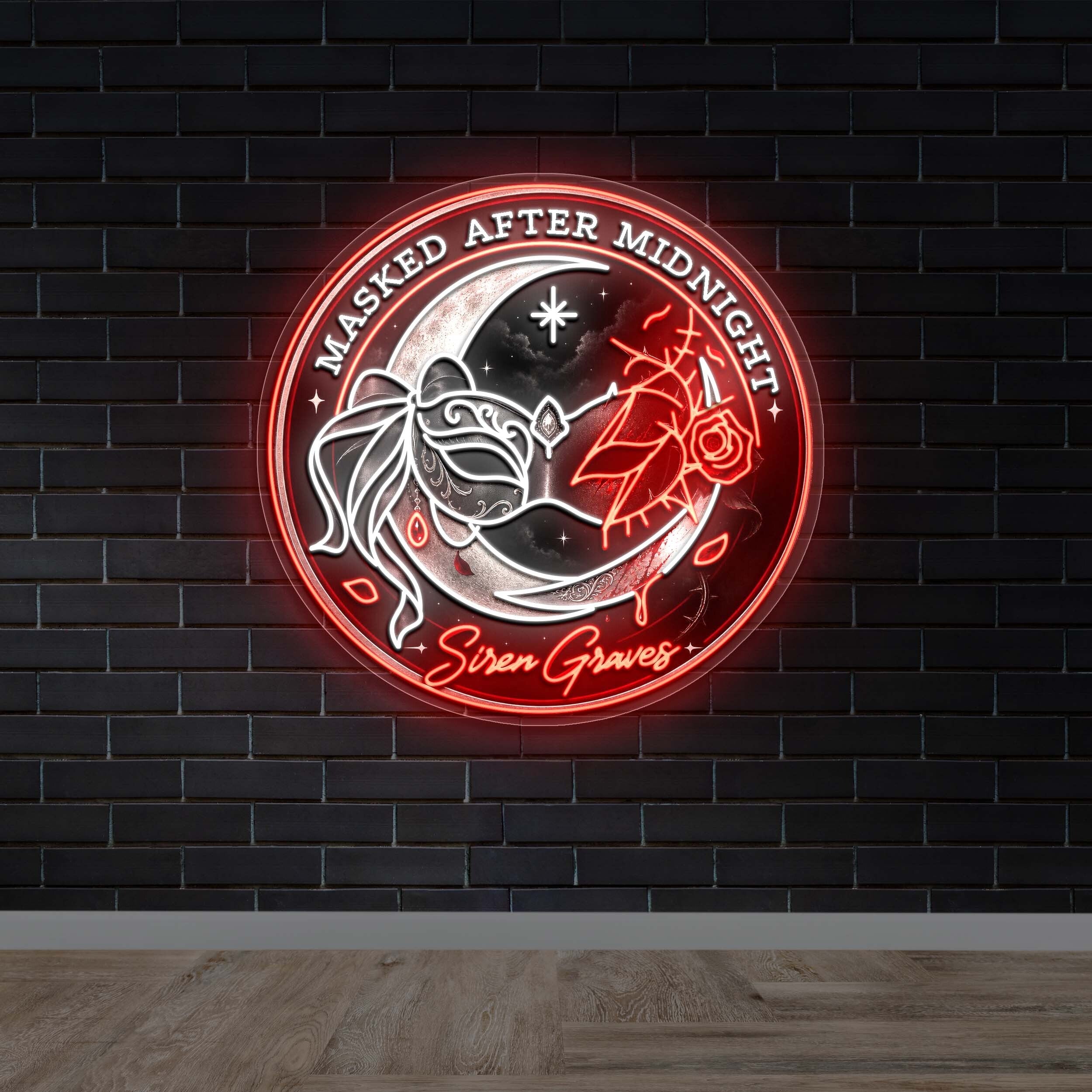 Masked After Midnight Siren Graves - Premium Neon Artwork