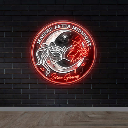 Masked After Midnight Siren Graves - Premium Neon Artwork