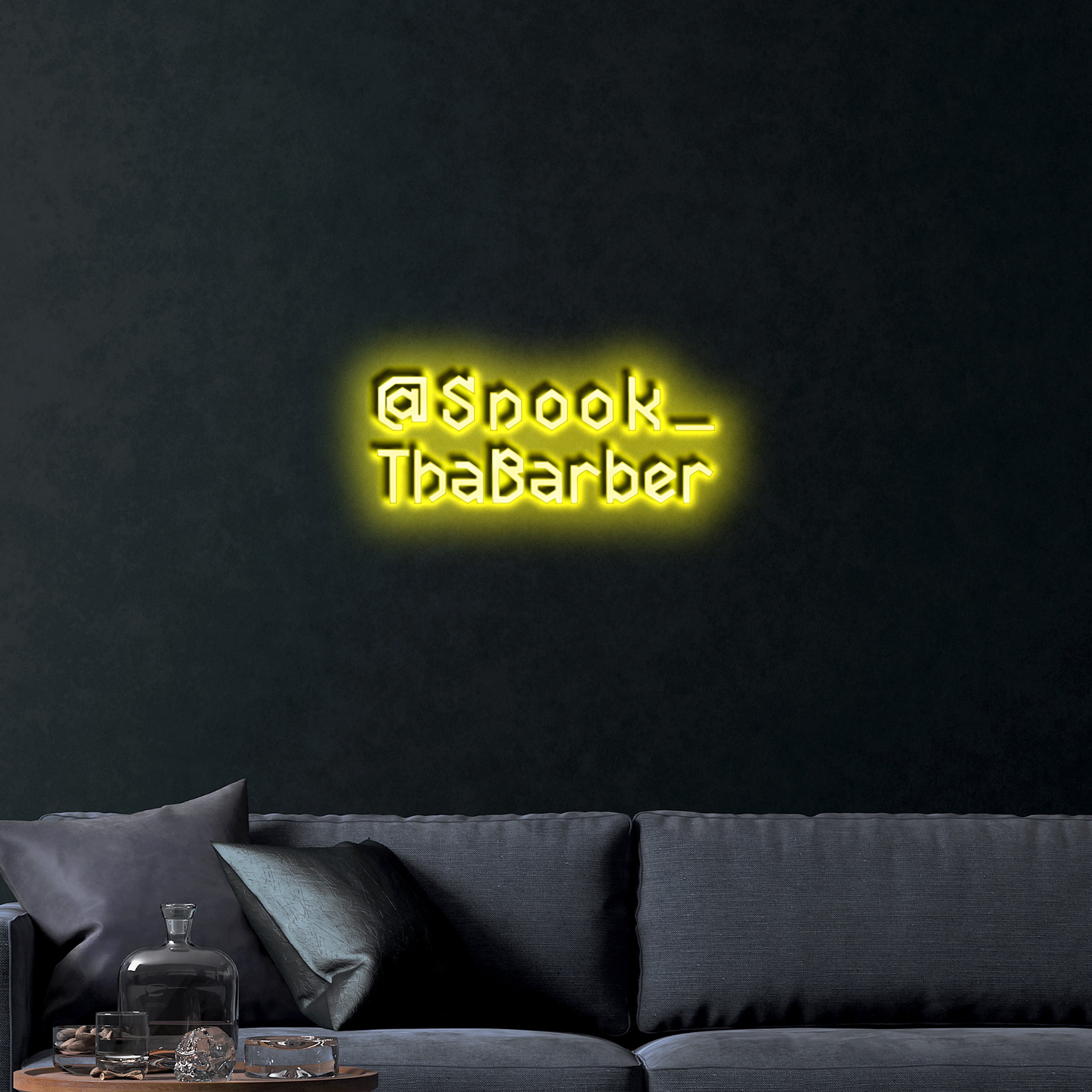 @Spook_ThaBarber (two lines) – Premium Neon Artwork