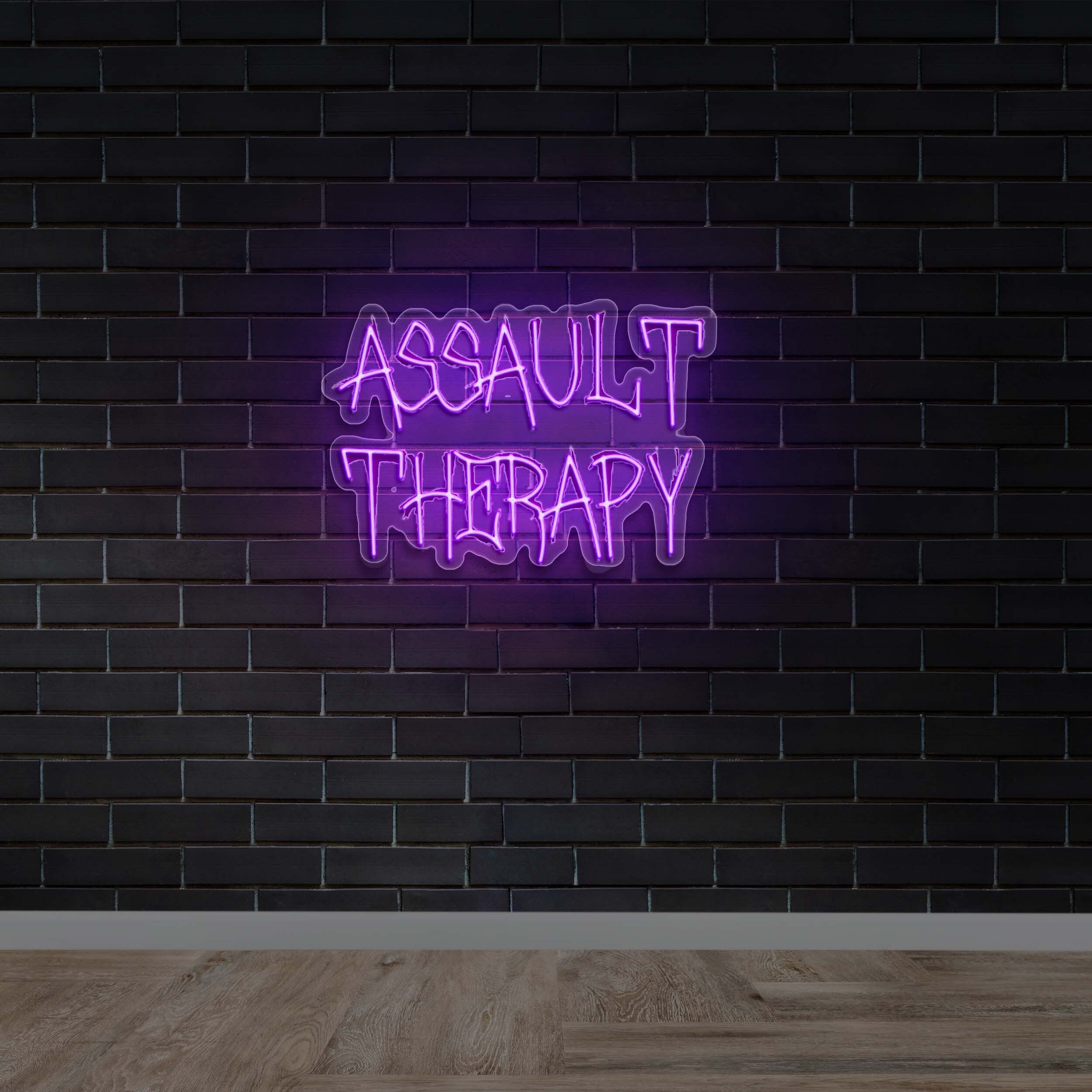 Assault Therapy (October Crow font) - Premium Neon Artwork