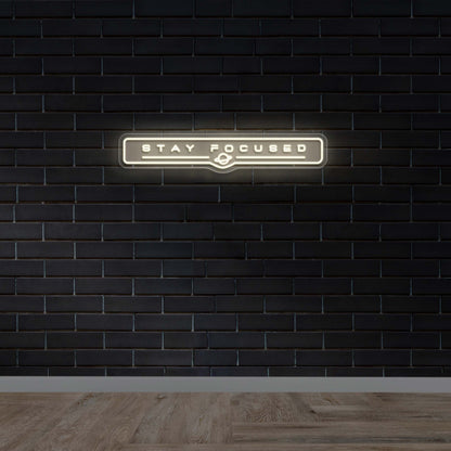 Stay Focused - Premium Neon Artwork