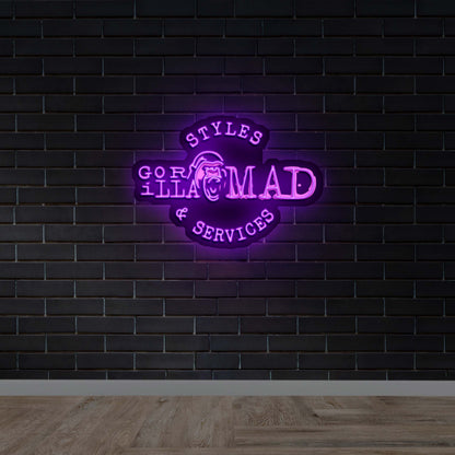 Gorilla Mad Services - Premium Neon Artwork