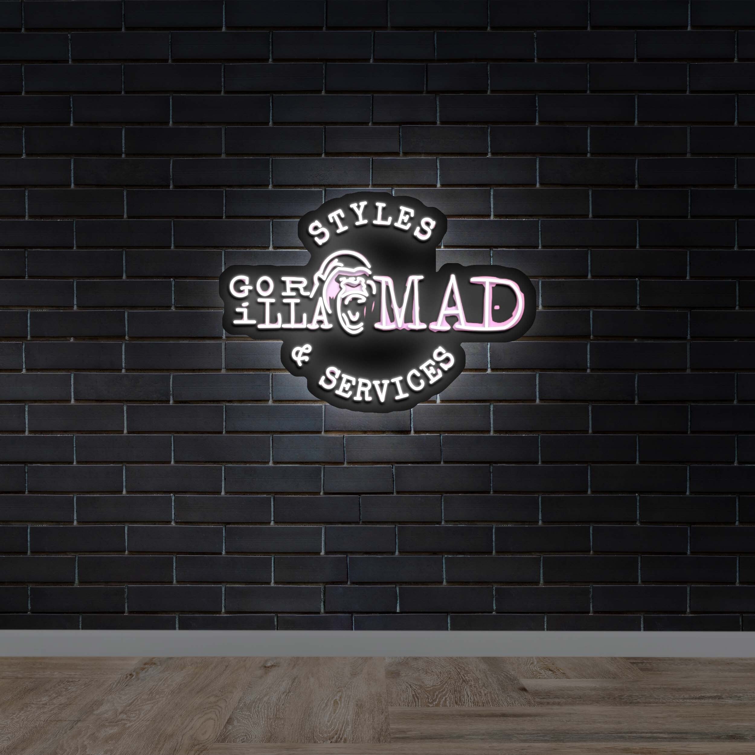 Gorilla Mad Services - Premium Neon Artwork