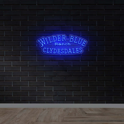Wilder Blue Ranch - Premium Neon Artwork