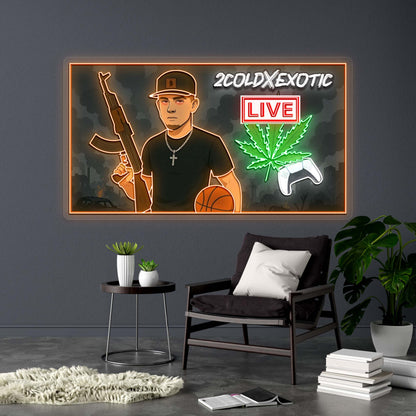 2COLDXEXOTIC - Premium Neon Artwork