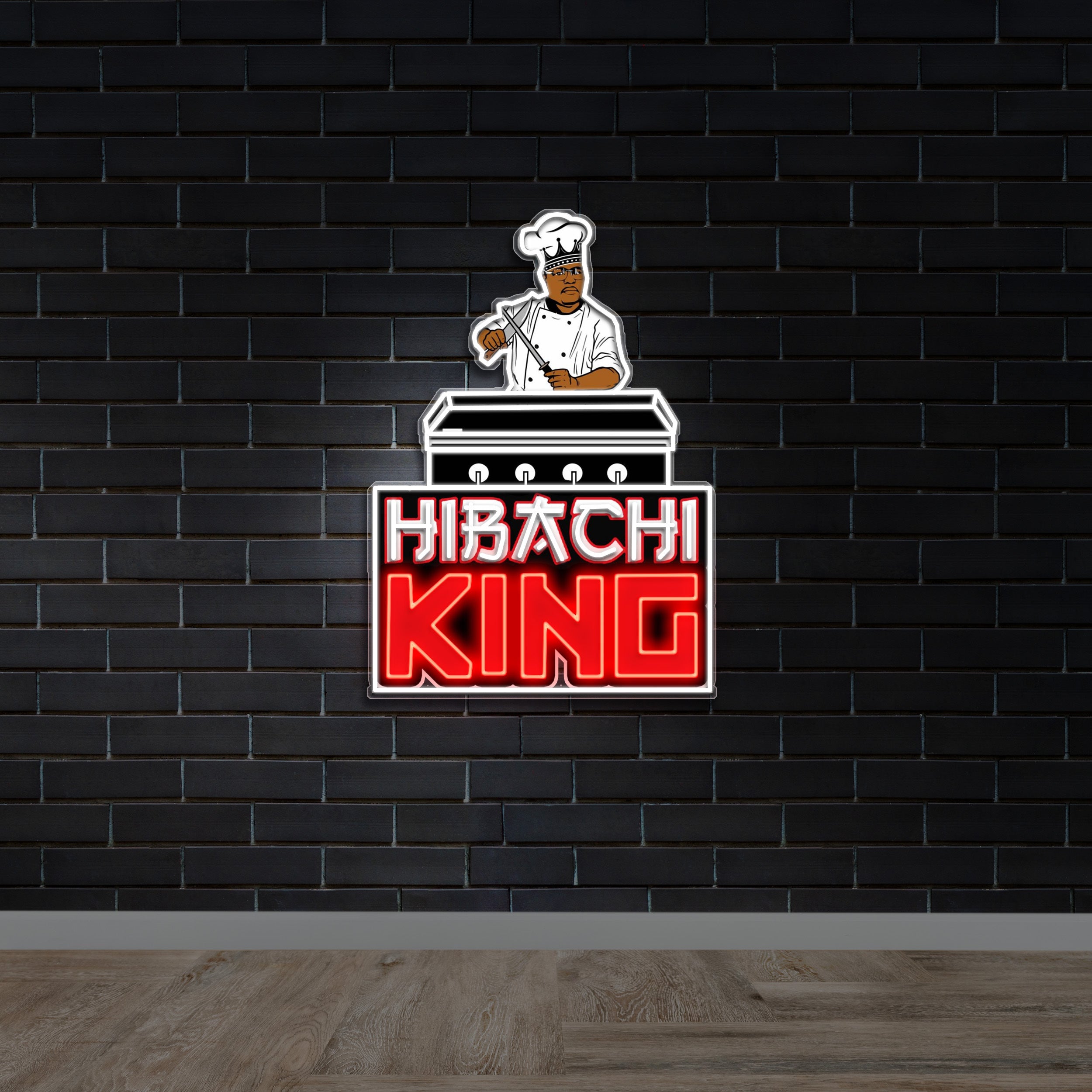 HIBACHI KING - Premium Neon Artwork