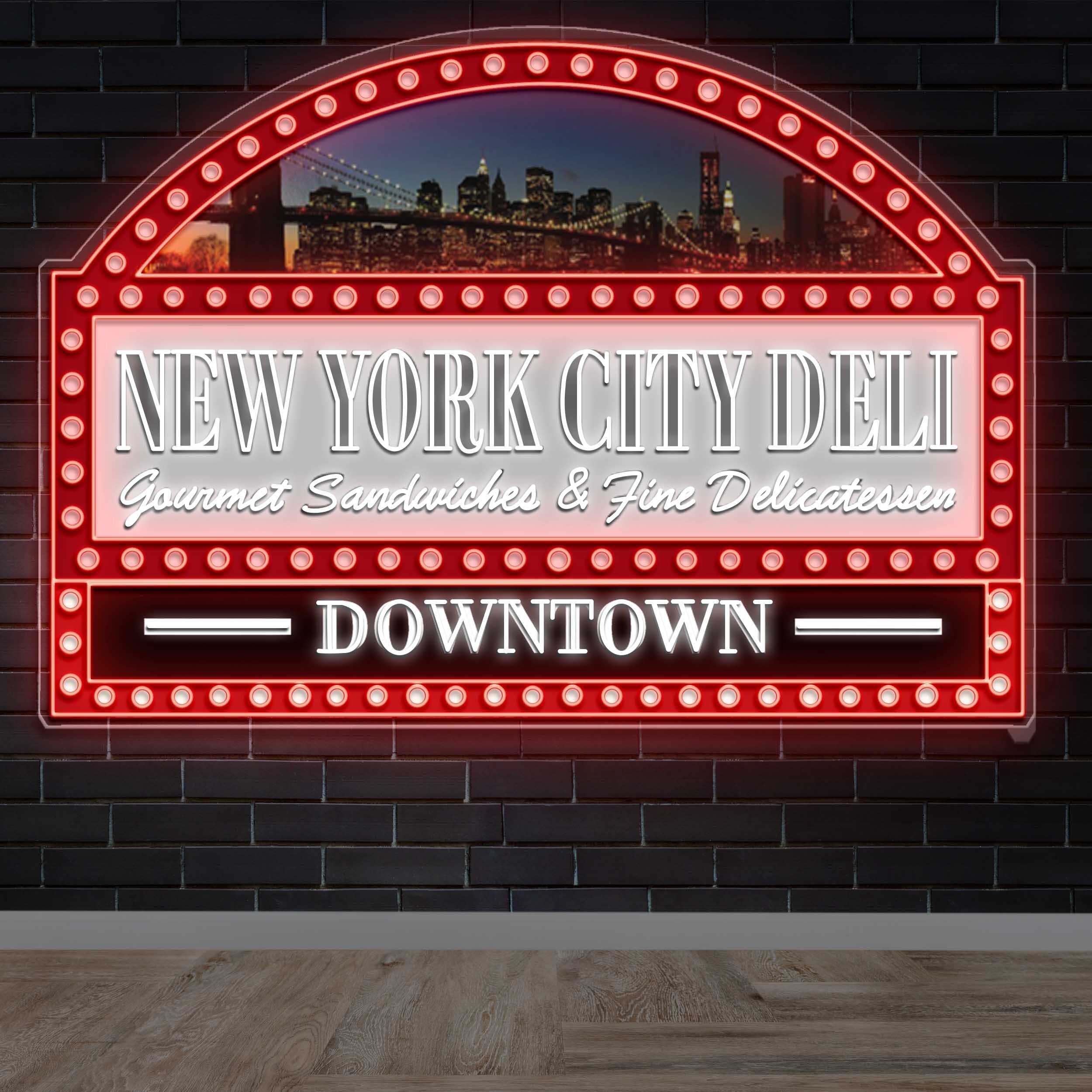 New York City Deli Downtown - Premium Neon Artwork