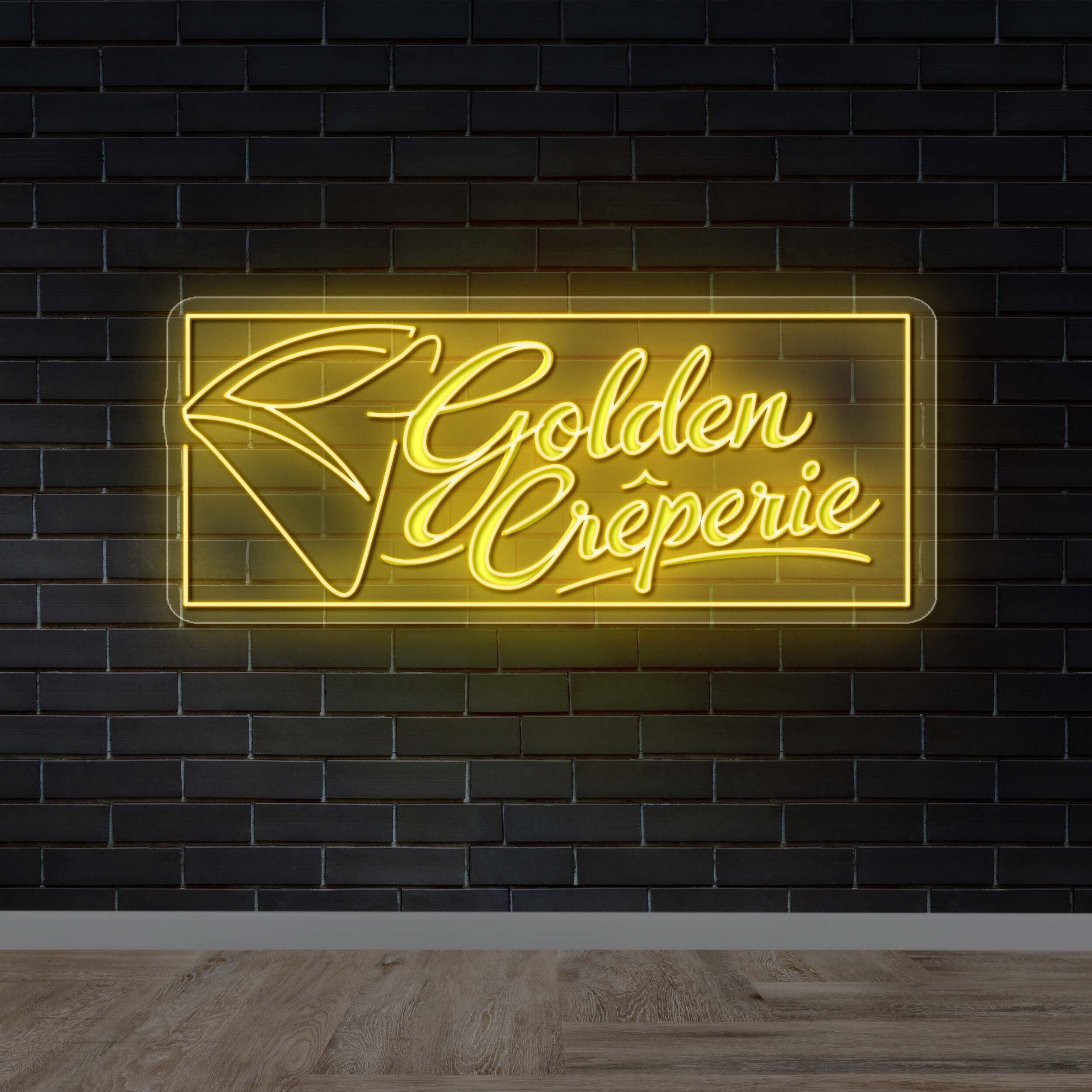 Golden Creperie - Premium Neon Artwork