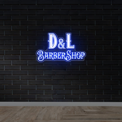 D & L BARBERSHOP - Premium Neon Artwork