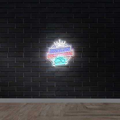 Crown Golf Carts - Premium Neon Artwork