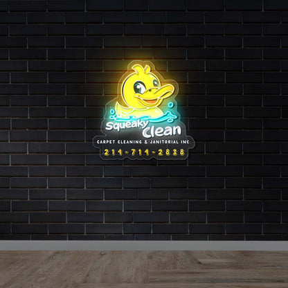 Squeaky Clean -  Premium Neon Artwork