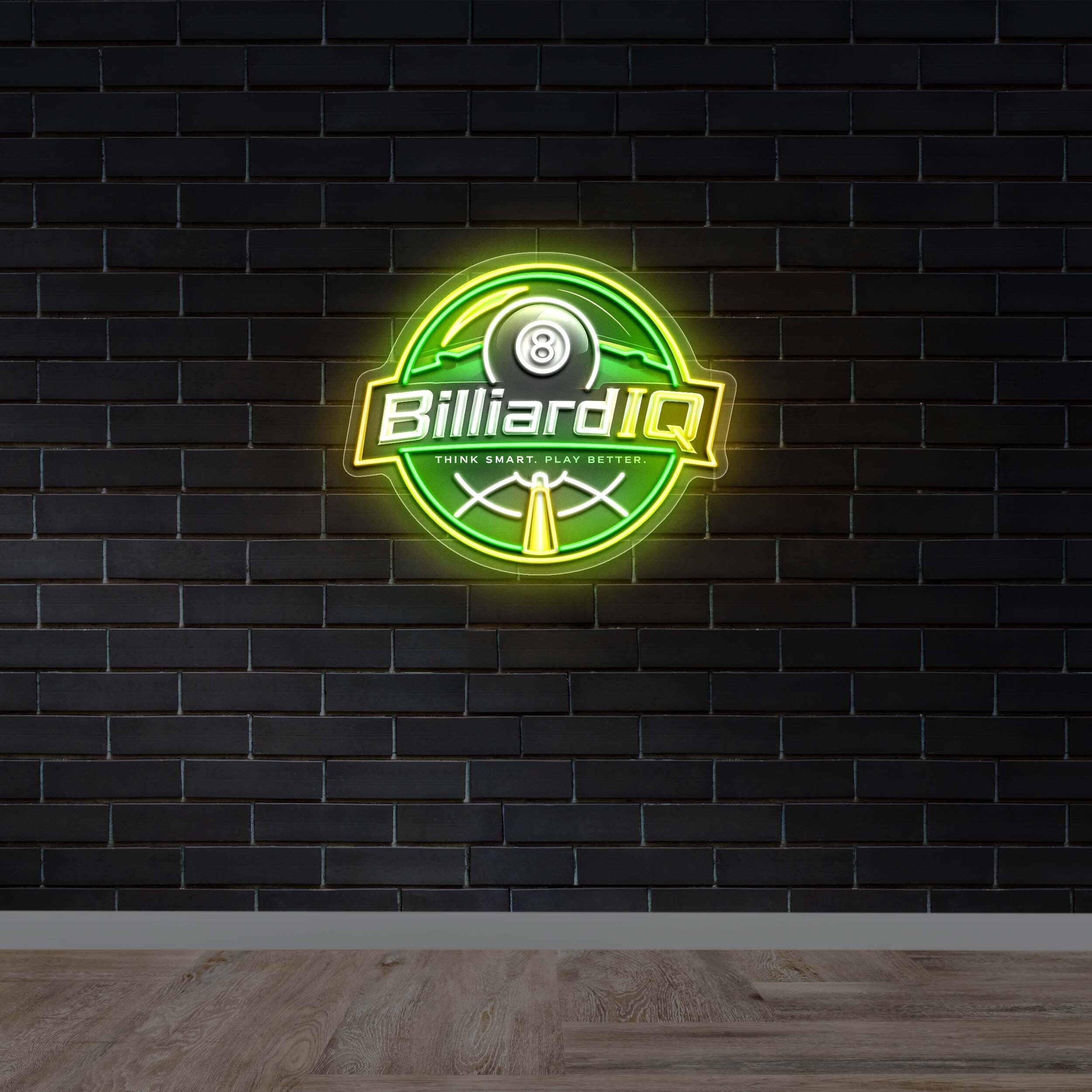 BILLIARD IQ - Premium Neon Artwork