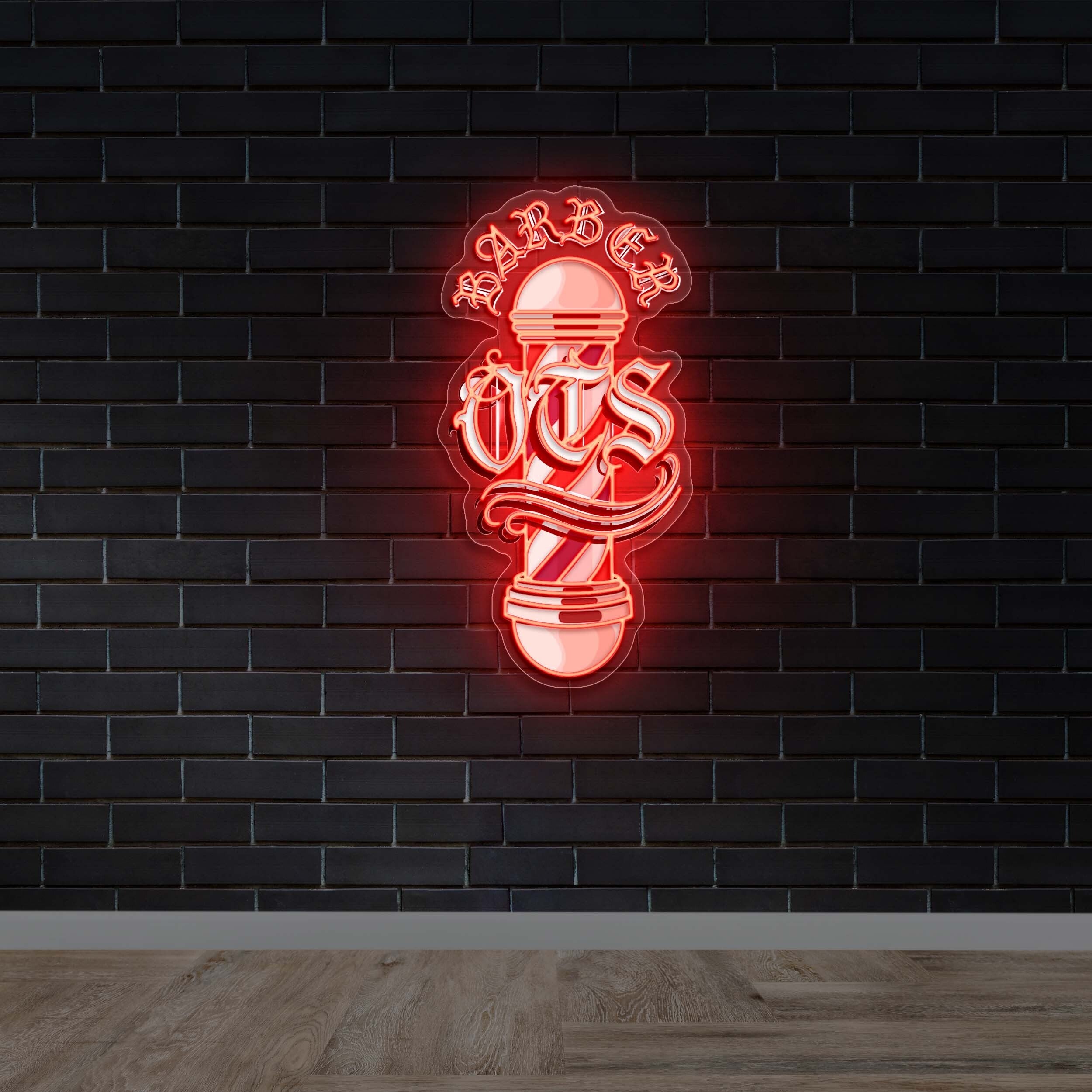 Barber OTS - Premium Neon Artwork