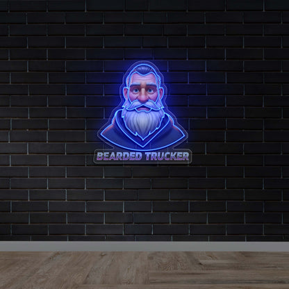 BEARDED TRUCKER - Premium Neon Artwork