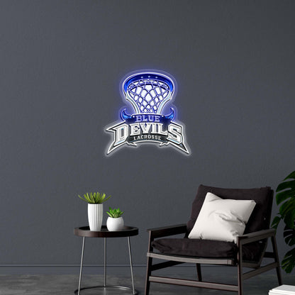 BLUE DEVILS LACROSSE - Premium Neon Artwork
