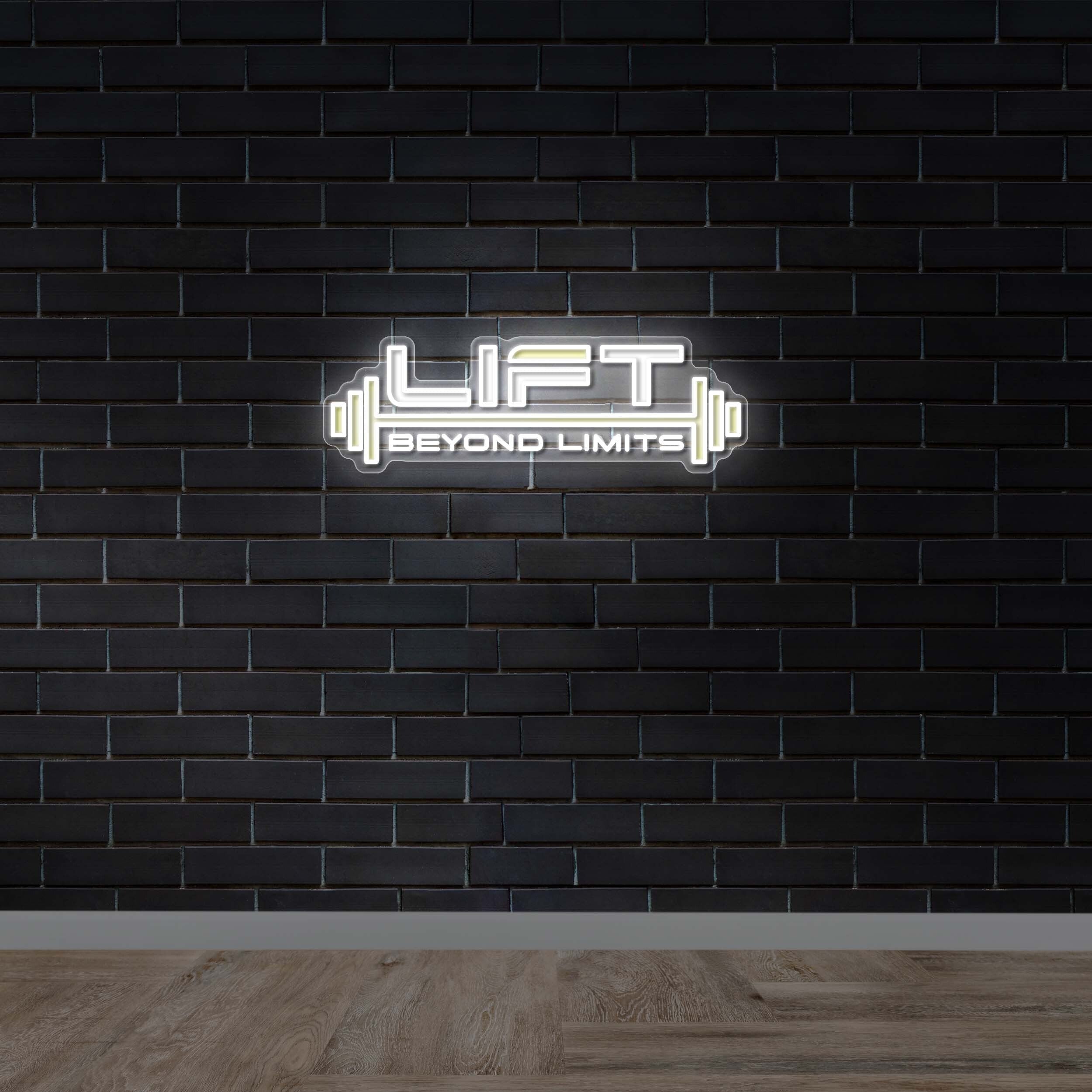 LIFT BEYOND LIMITS - Premium Neon Artwork