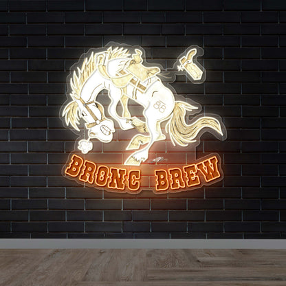 BRONC BREW - Premium Neon Artwork