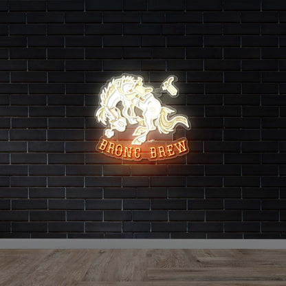BRONC BREW - Premium Neon Artwork