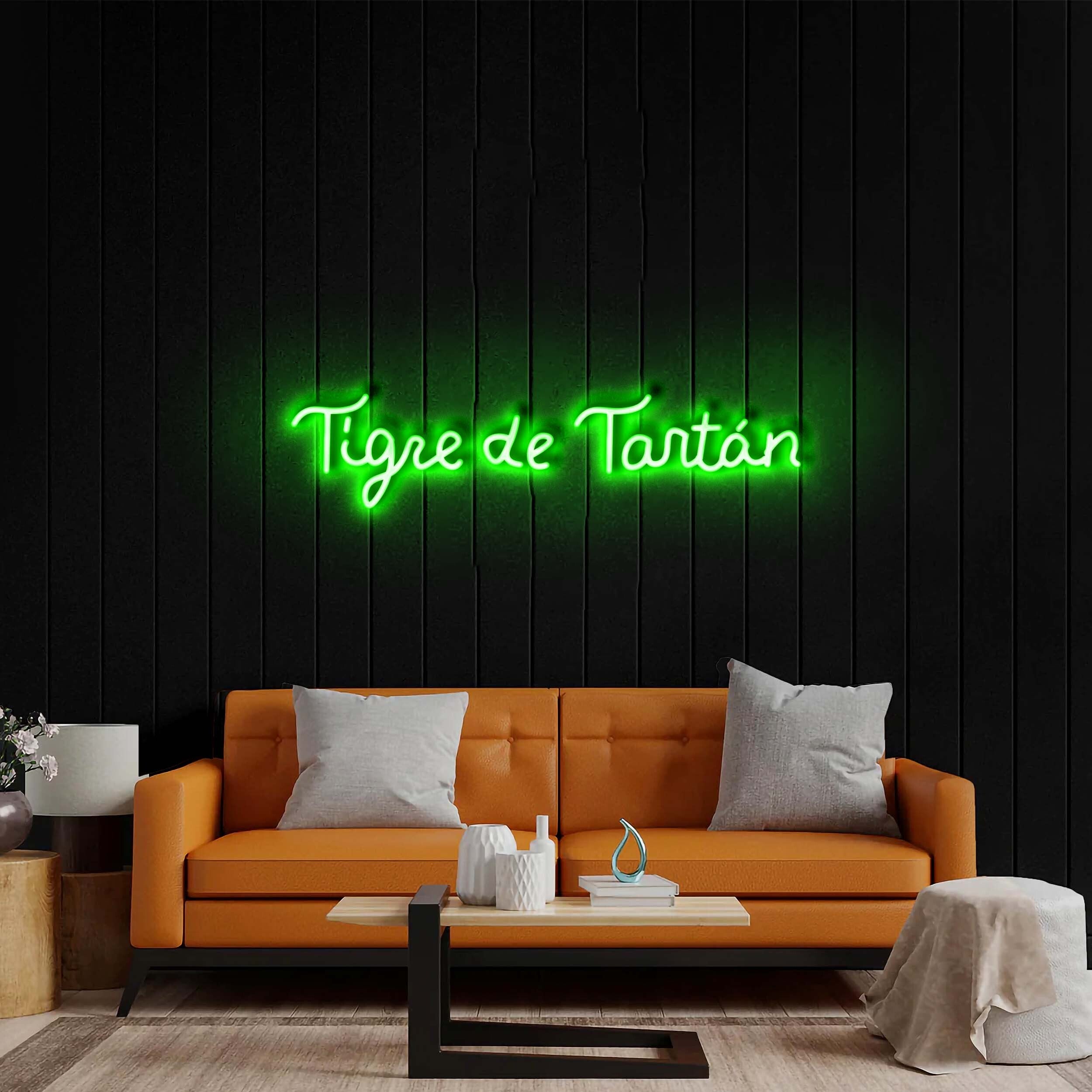 Tigre de Tartan – Premium Neon Artwork