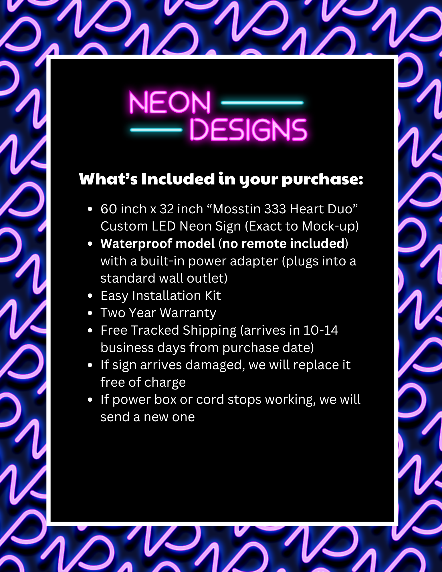 Mosstin 333 Heart Duo - Premium Neon Artwork