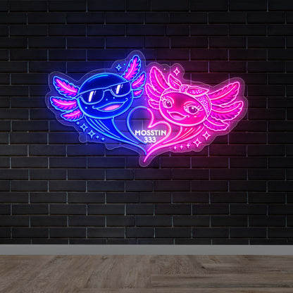 Mosstin 333 Heart Duo - Premium Neon Artwork