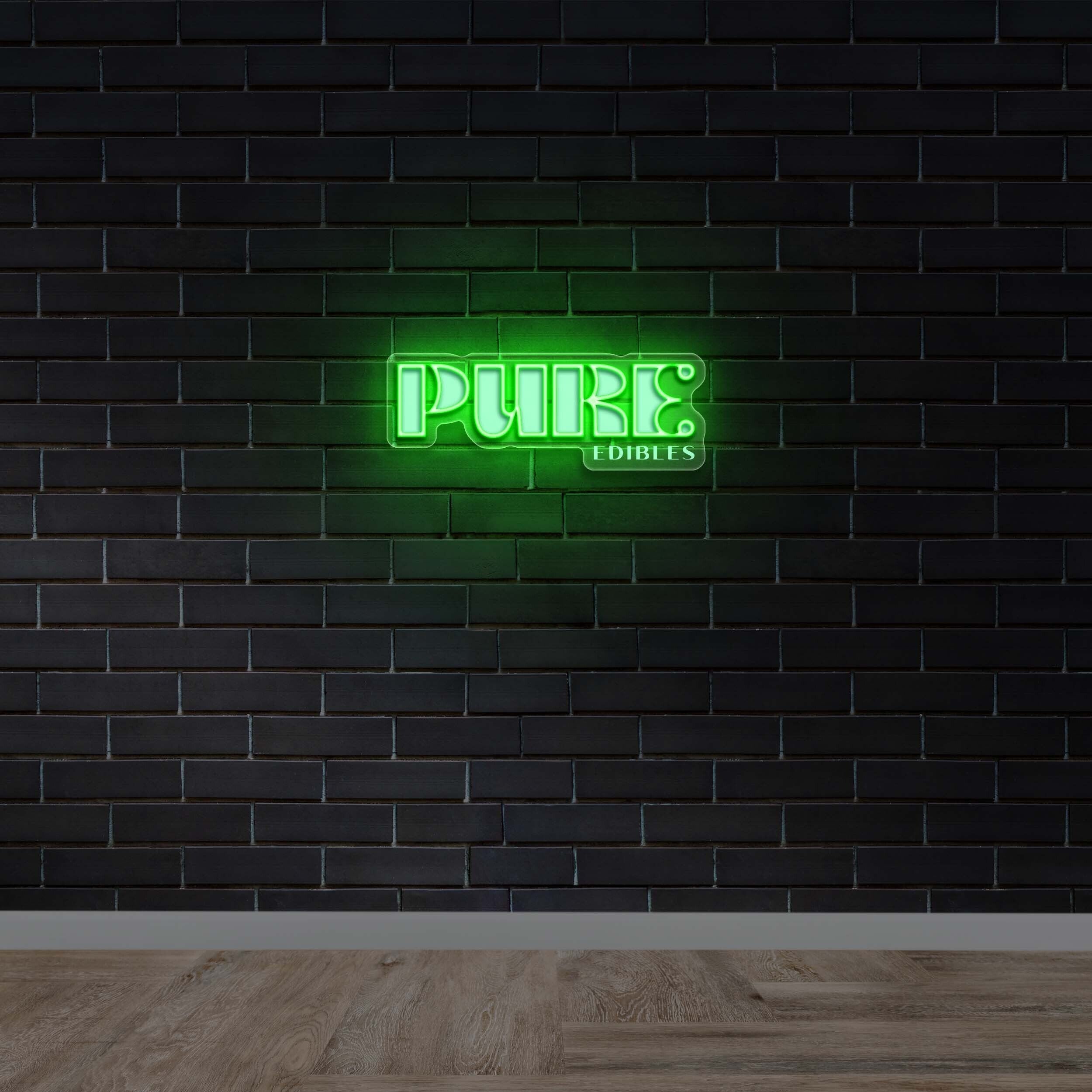 PURE EDIBLES - Premium Neon Artwork