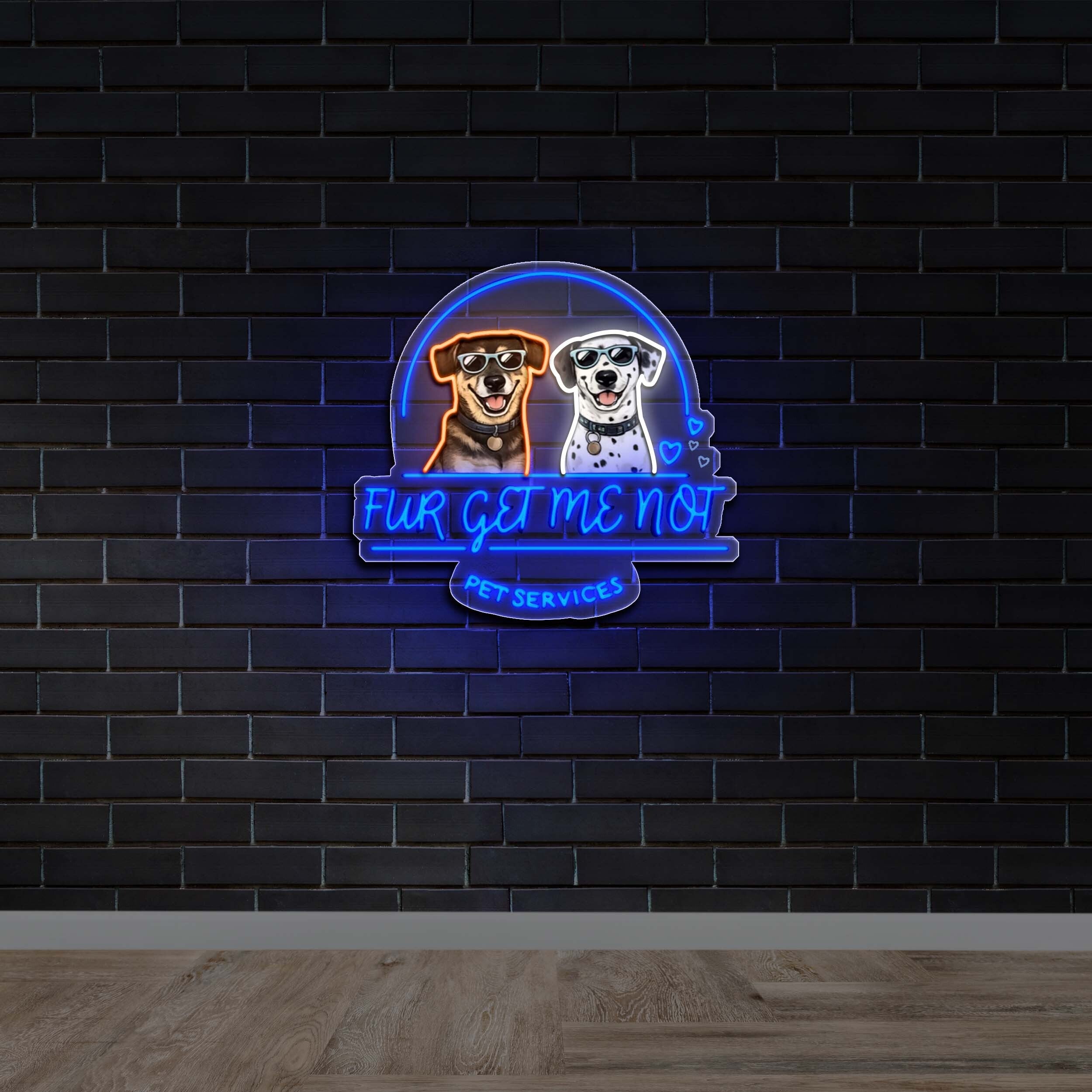Fur Get Me Not - Premium Neon Artwork