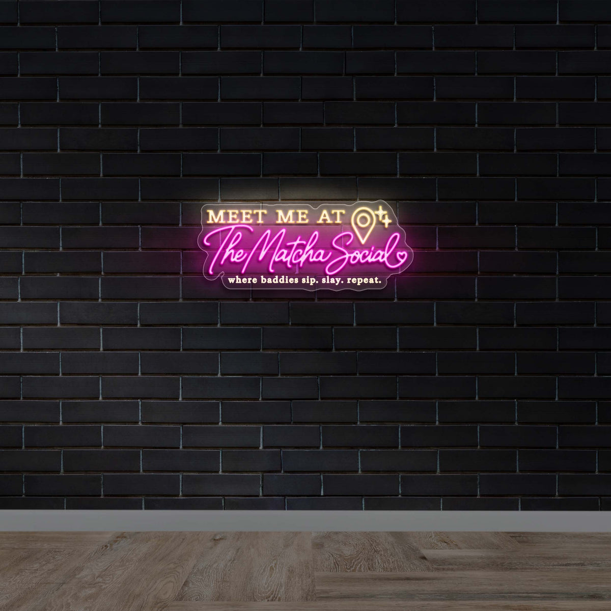 Meet Me At The Matcha Social - Premium Neon Artwork