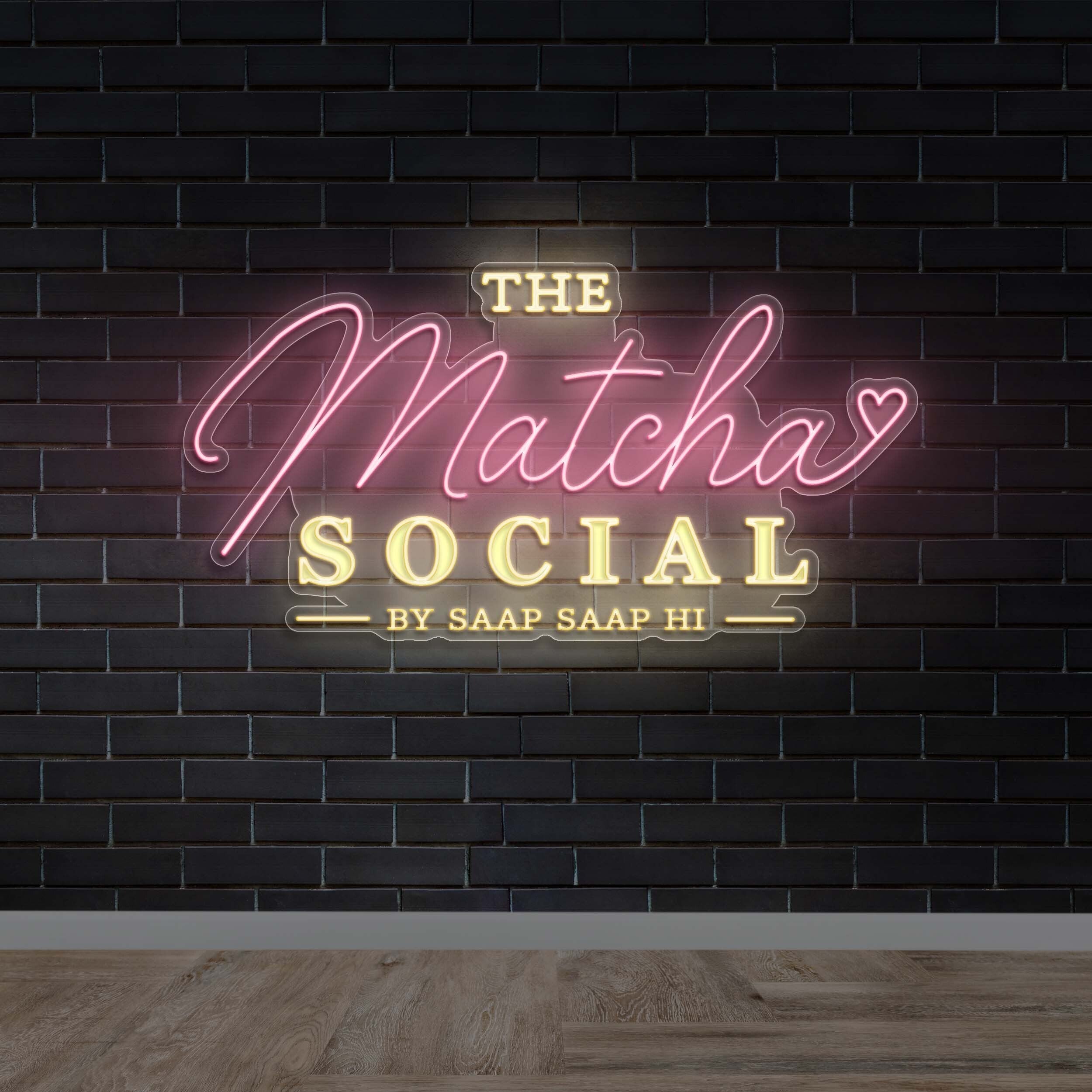 The Matcha Social By Saap Saap Hi - Premium Neon Artwork