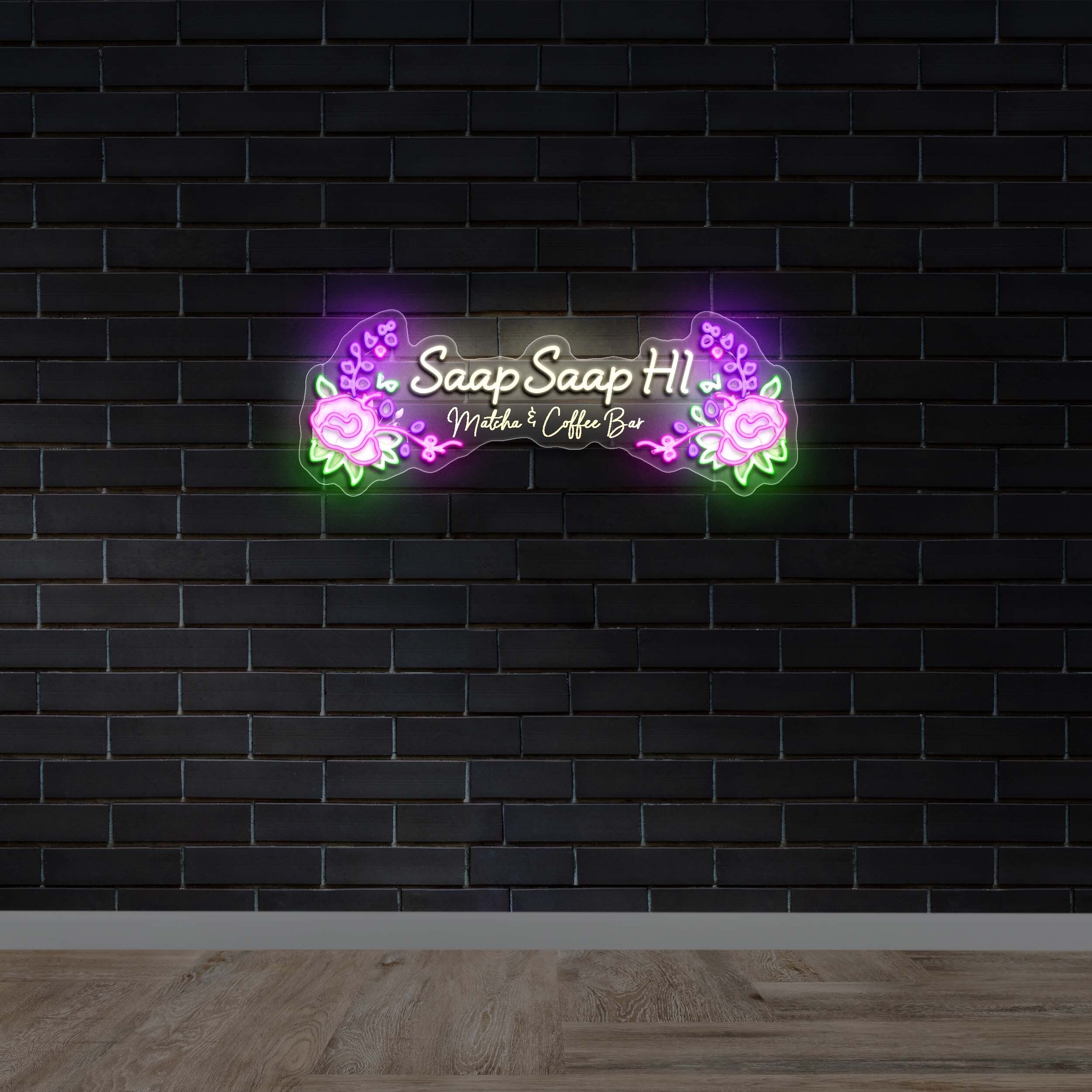 SAAP SAAP HI MATCHA & COFFEE BAR - Premium Neon Artwork
