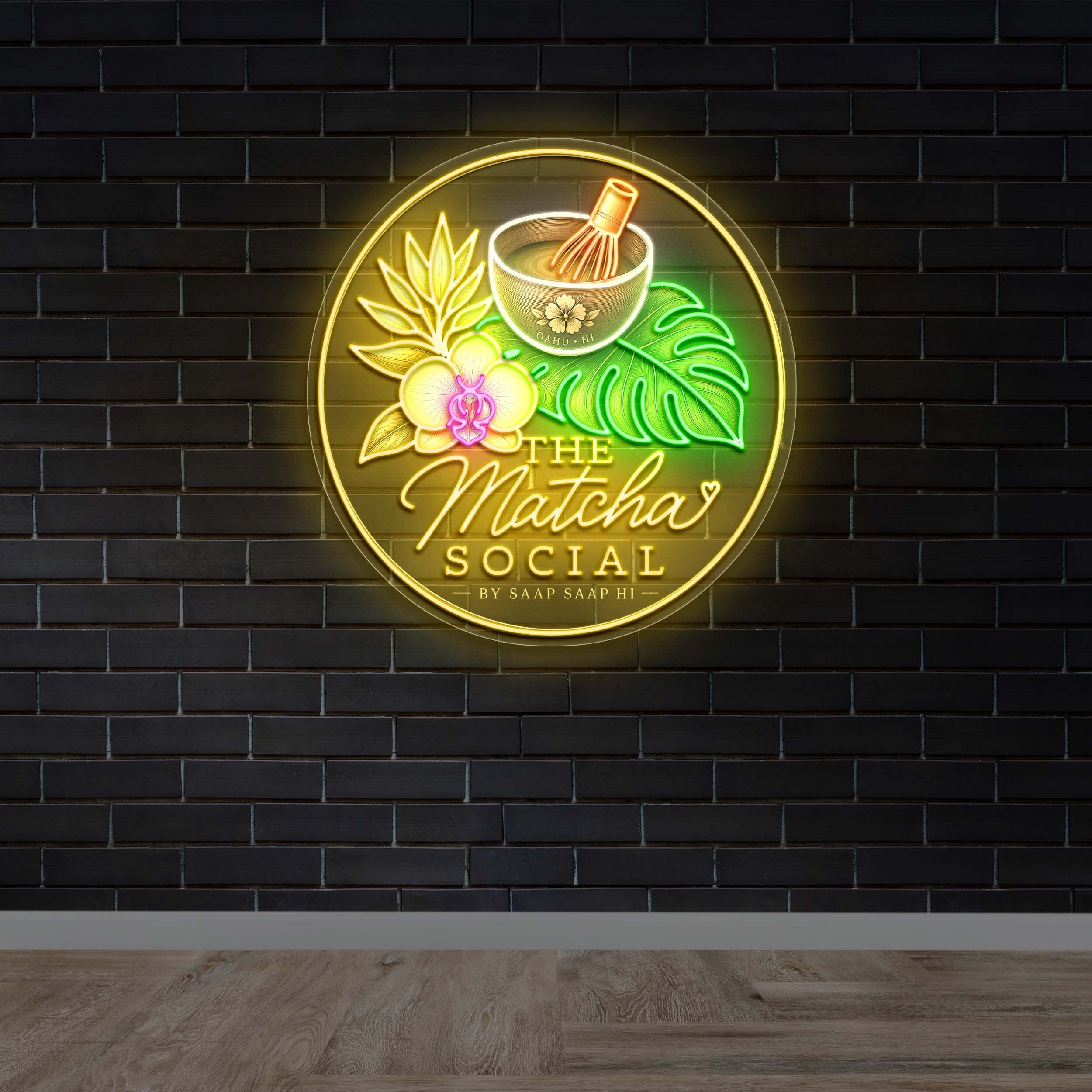 The Matcha Social - Premium Neon Artwork