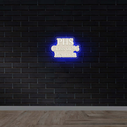 PHS Class of 96 | Blue Backlit Version - Premium Neon Artwork