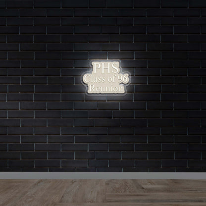 PHS Class of 96 | White Backlit Version - Premium Neon Artwork