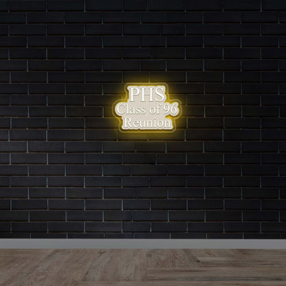 PHS Class of 96 | Yellow Backlit Version - Premium Neon Artwork