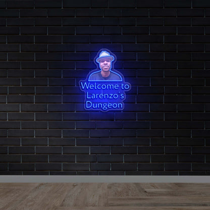 Welcome to Larenzo’s Dungeon - Premium Neon Artwork
