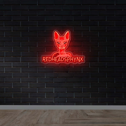 REDHEADSPHYNX - Premium Neon Artwork