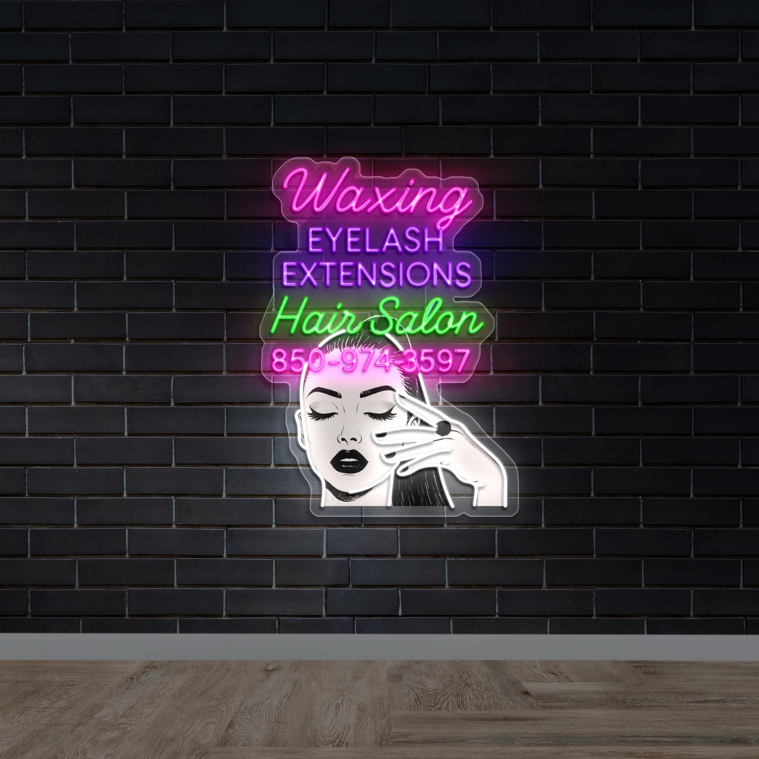 Waxing Hair Salon | 2nd Version - Premium Neon Artwork