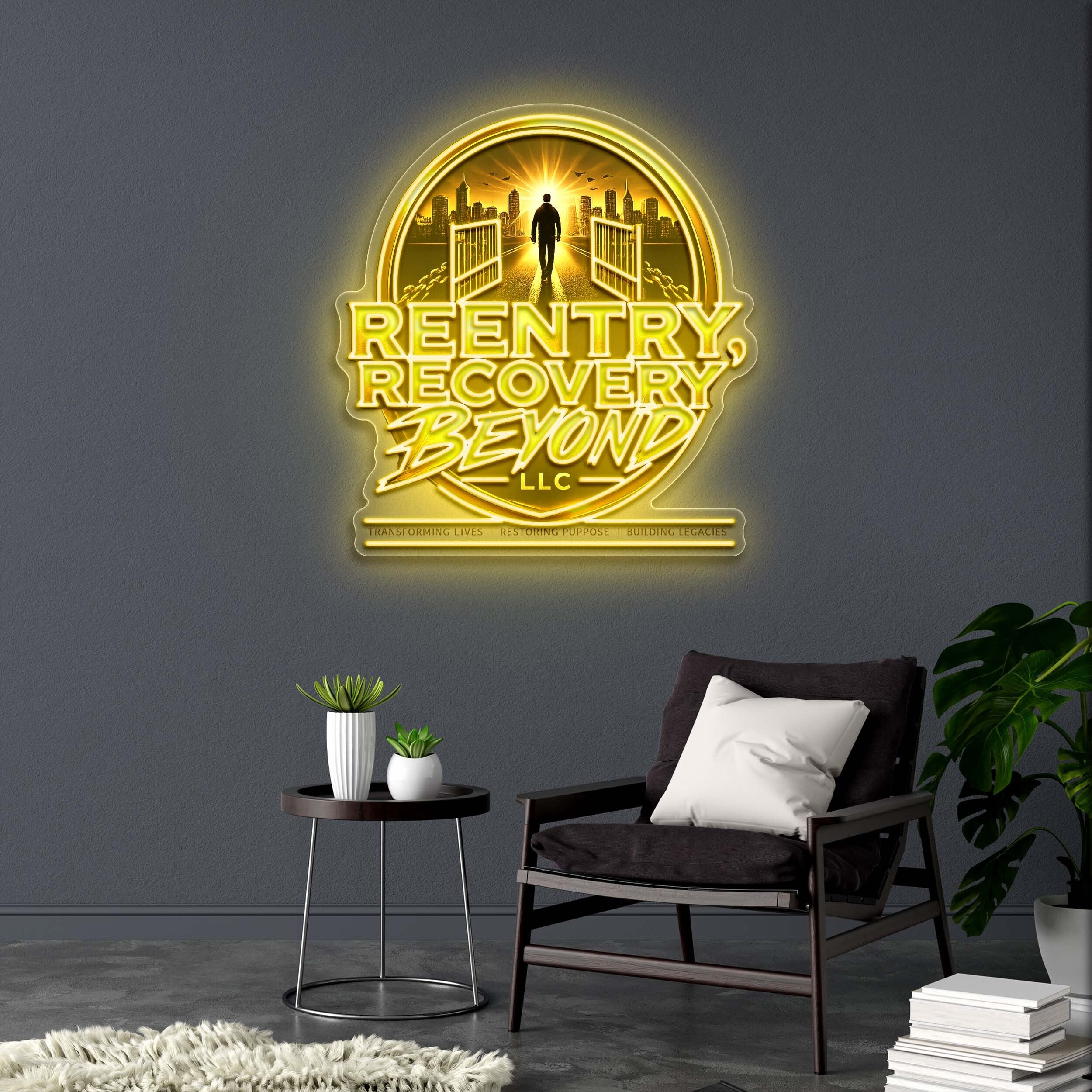 Reentry, recovery & beyond - Premium Neon Artwork