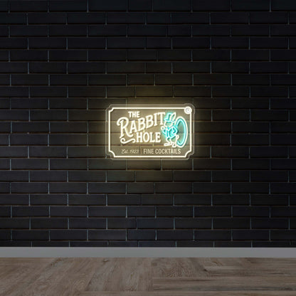 The Rabbit Hole - Premium Neon Artwork