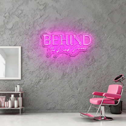 BEHIND The Pink Door - Premium Neon Artwork