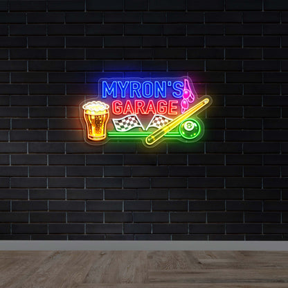 Myron's Garage - Premium Neon Artwork