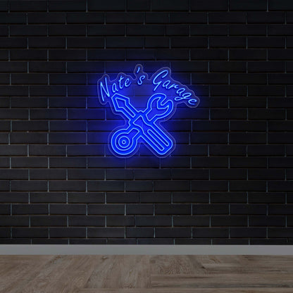Nate's Garage - Premium Neon Artwork