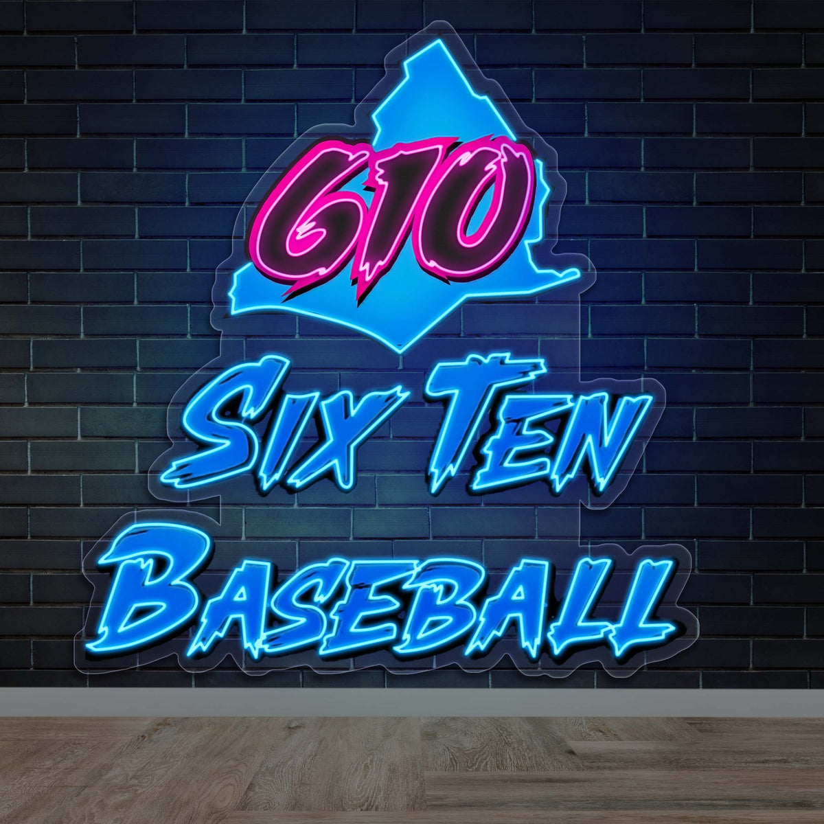 Six Ten Baseball - Premium Neon Artwork