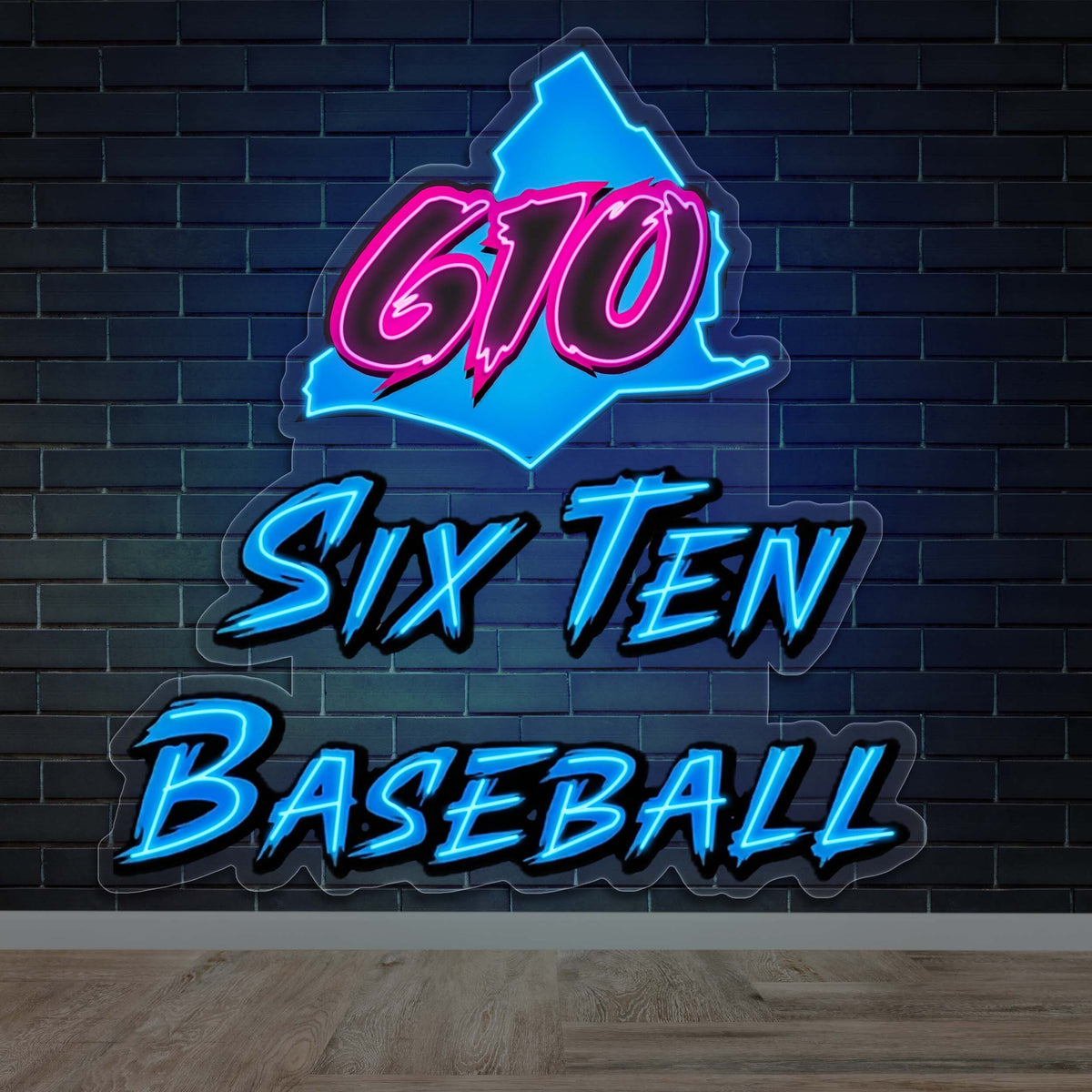 Six Ten Baseball - Premium Neon Artwork