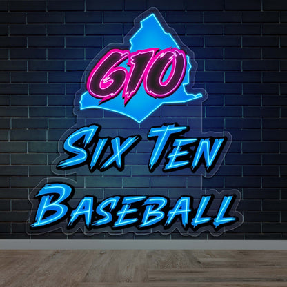 Six Ten Baseball - Premium Neon Artwork