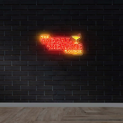 The Regal Beagle Lounge – Premium Neon Artwork