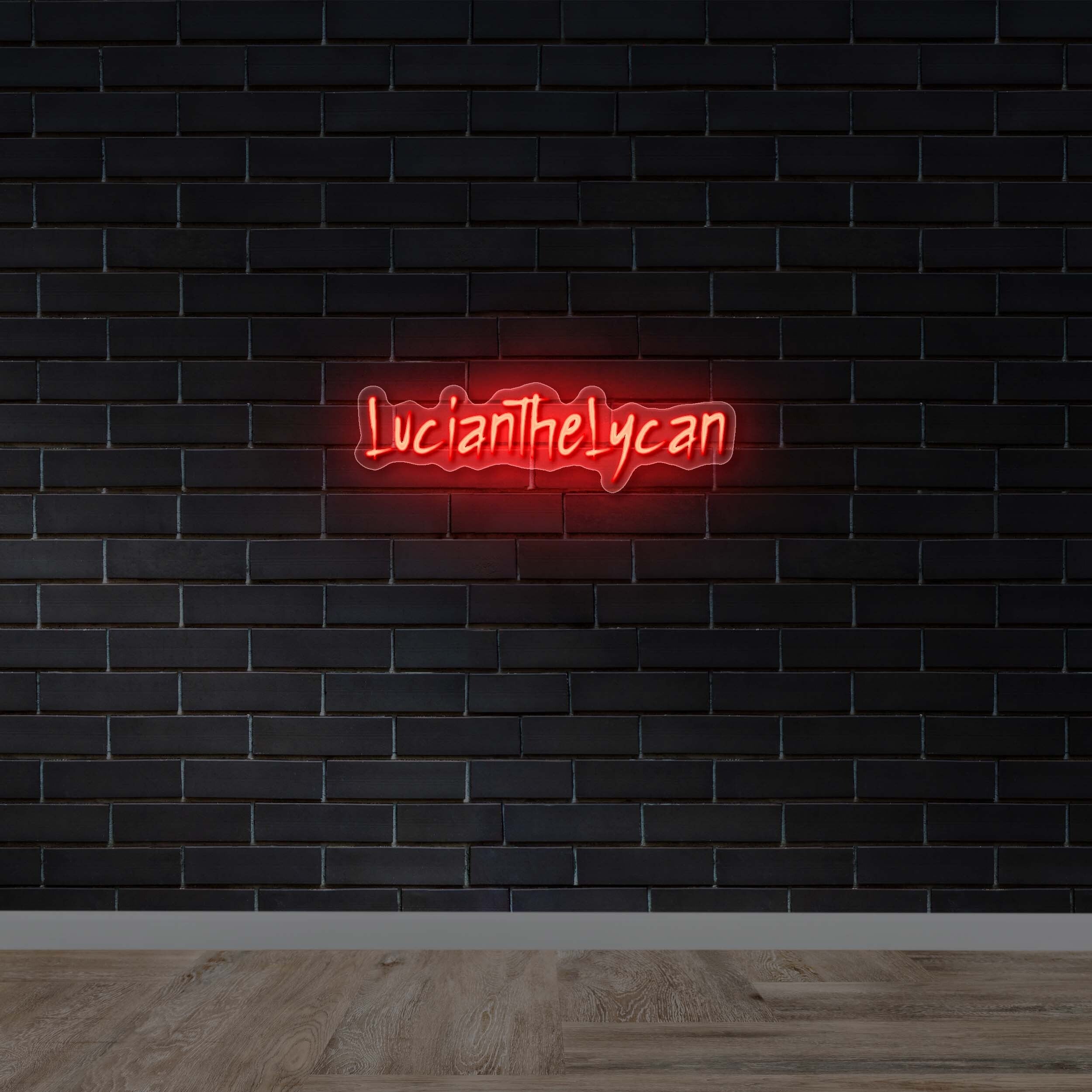 Lucian The Lycan | Text Only - Premium Neon Artwork