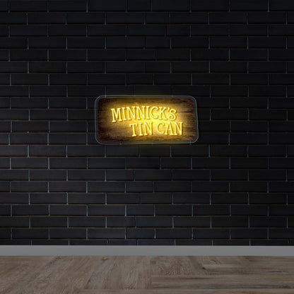 Minnick's Tin Can - Premium Neon Artwork